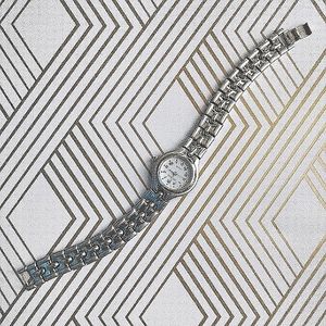 Women's Geneva Silver tone  Link Watch